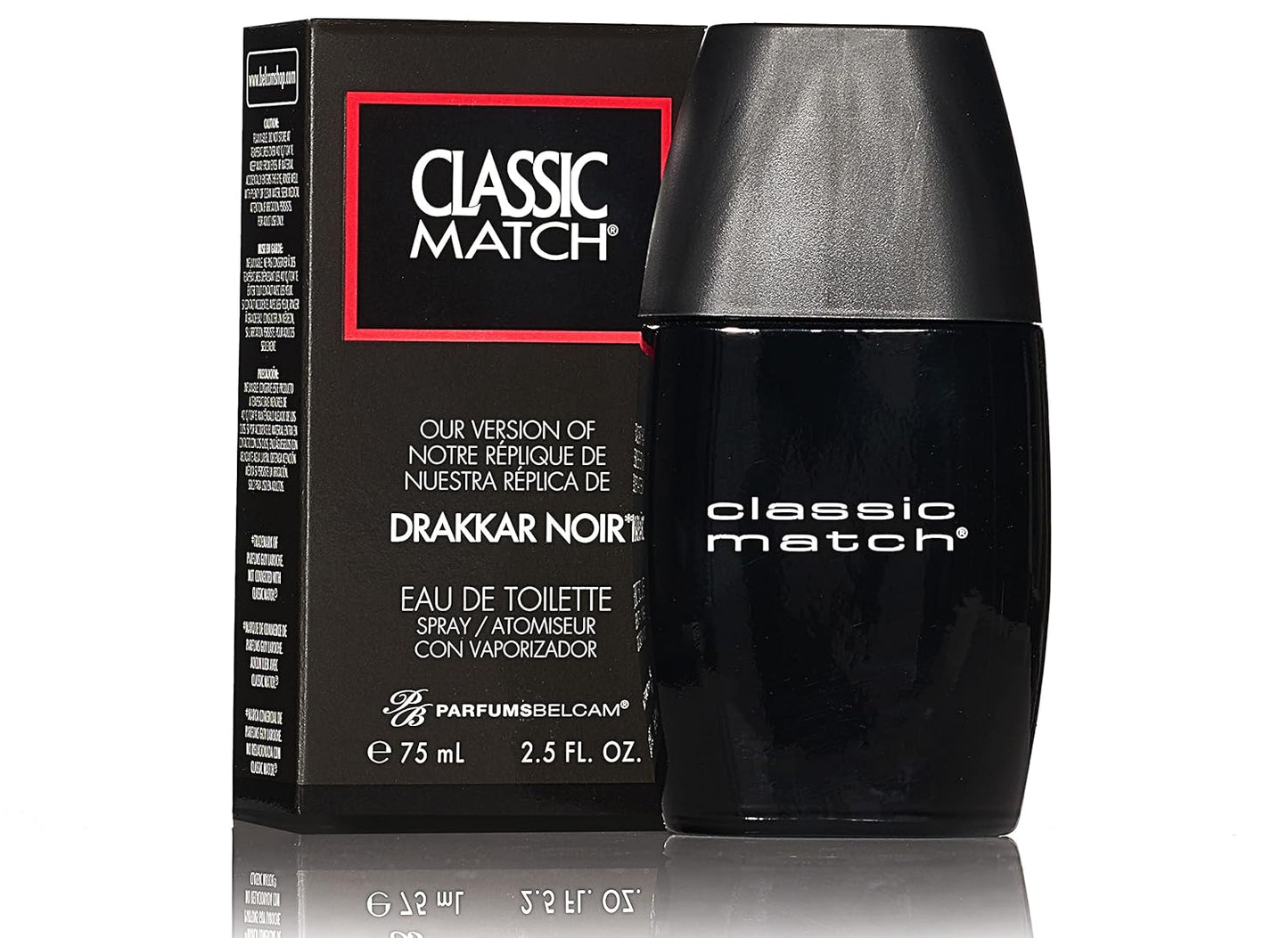 PB ParfumsBelcam Classic Match our Version of Drakkar Noir EDT,2.5 Fl Oz (F37437-04-DN) (Pack of 2)