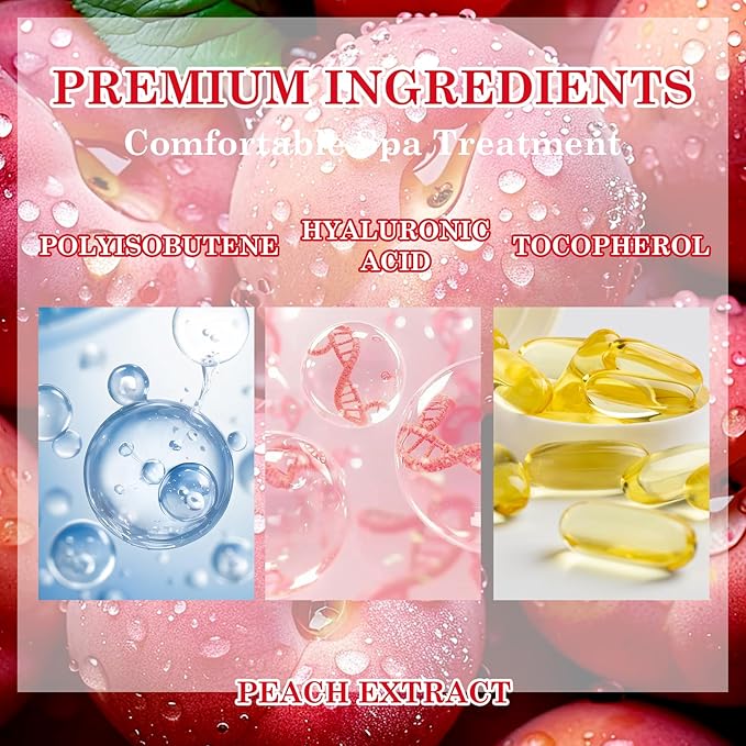 2 Pack Peach Lip Scrub Set,Long Lasting Moisturizing Lip Scrubber Exfoliator, Cleansing Hydrating Lip Exfoliator Scrub and Moisturizer Kit for Chapped Dry Lips