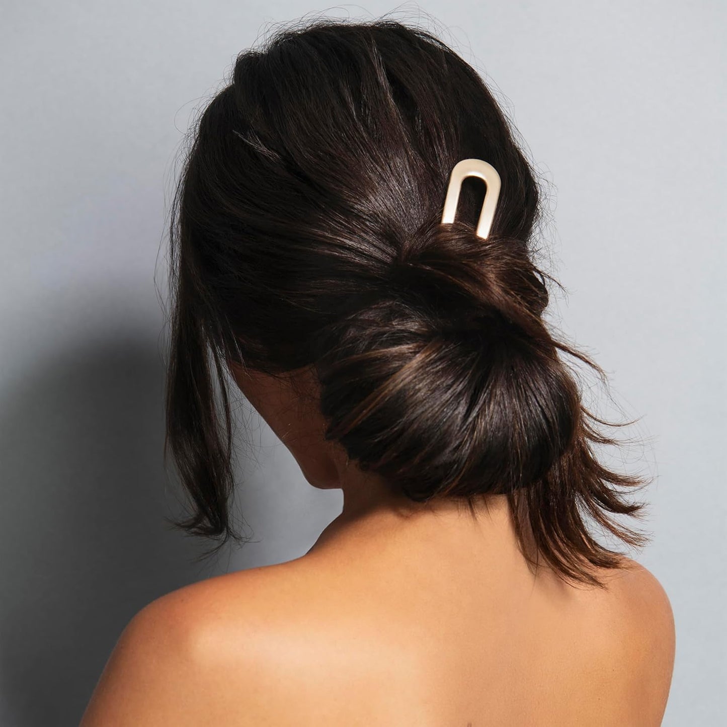 The Hair Edit Sleek Chignon Pin - Large U-shaped French Hair Pin With a Gold Finish