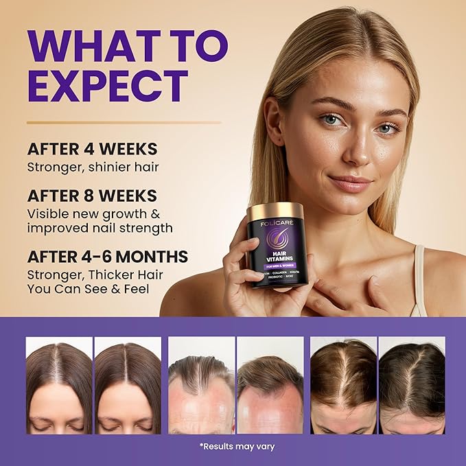 Hair Skin And Nails Vitamins for Women & Men (3 Pack), w/ Biotin to Support Healthy Hair, Biotin Supplement Pills w/ Collagen + Keratin + Probiotics, Biotina Para Cabello Piel y Uñas - Made in USA