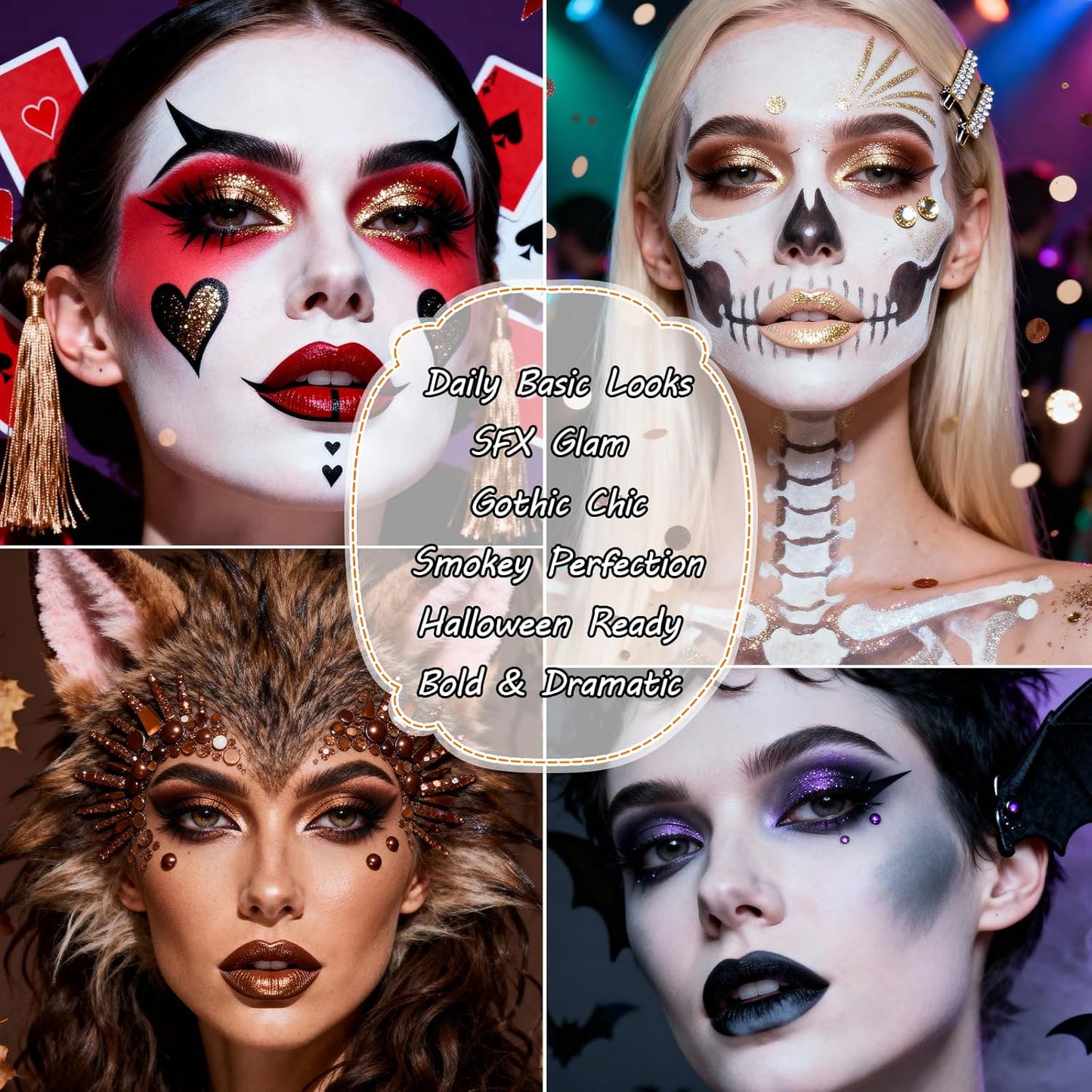 Erinde Warm Neutral Smokey Eyeshadow Palette, 15 Colors Matte Shimmer Metallic, Brown Terracotta Champagne Black White Red, High-Pigment Blendable Eye Shadow for Daily Wear, Parties & Halloween