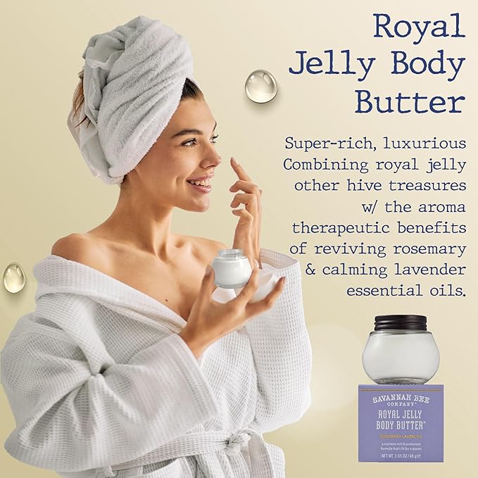Savannah Bee Company Royal Jelly Body Butter - Deep Hydrating Body Butter for Dry Skin