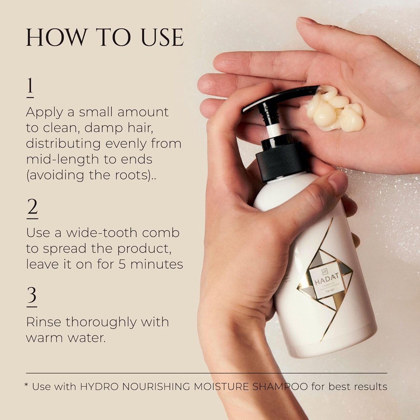 HADAT Hydro Nutrient Nourishing Conditioner – Professional Salon Formula with Biotin, Sea Minerals & Coconut Oil – Deep Moisture, Shine & Restoration for Dry, Damaged or Frizzy Hair (27.05 Fl oz)