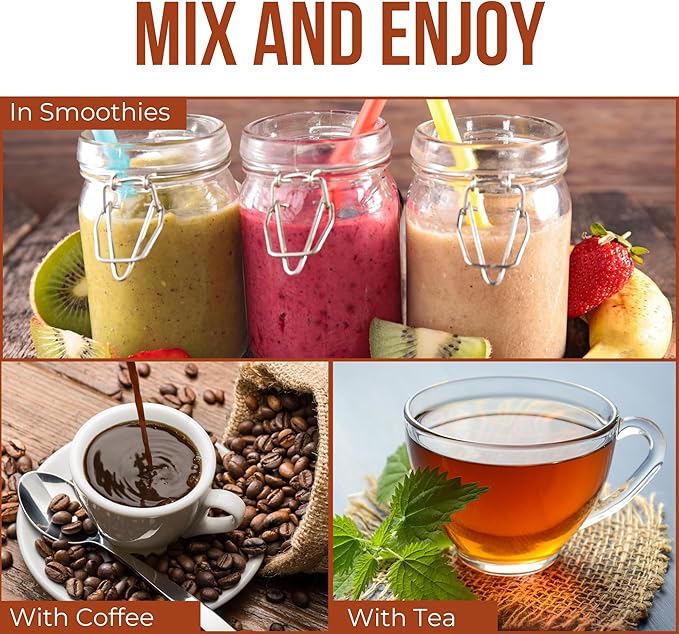 vedge Vegan Collagen Powder - Plant-Based Collagen Supplements for Hair, Skin, Nails, Joint & Gut Health - 0.47oz Collagen Peptides & 0.35oz Protein/Serving - 8.8oz Pack