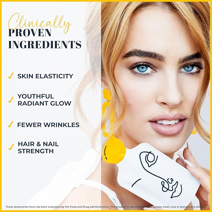 Lemon & Co. 8-Week Wellness Bundle – Liquid Collagen Elixir for Women & Men + Stainless Steel Insulated Bottle - 5g Marine Collagen for Skin, Hair, Nails, Gut Health | Organic Lemons, No Preservatives