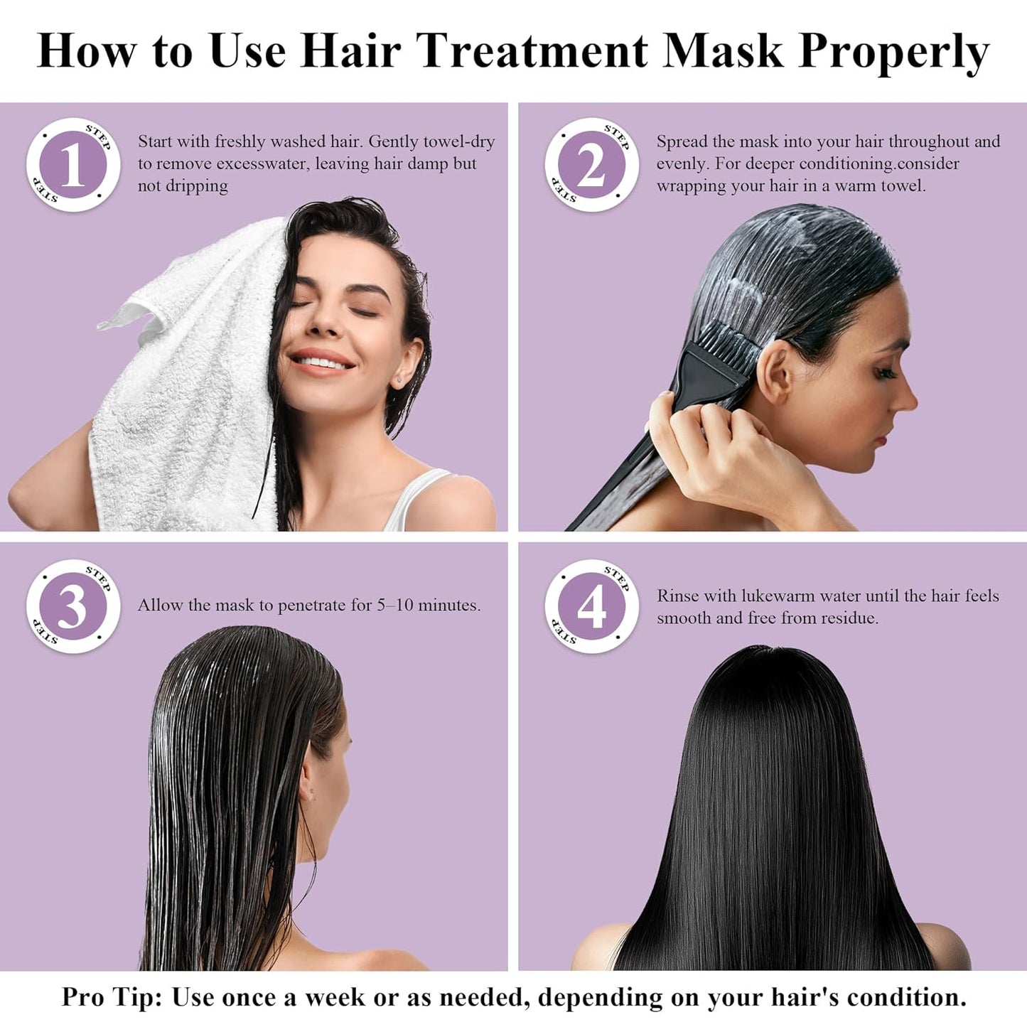 ALFHEIM Lavender+ Purple Hair Mask for Blonde, Silver & Color-Treated Hair – Deep Repair & Tone Correction – Restores Softness & Shine – with Quinoa Extract & Vitamin E – 8.45 oz / 250 ml