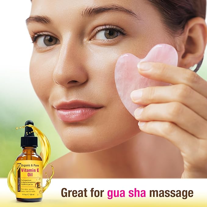 Seven Minerals New Ultra Pure Vitamin E Oil - 75,000 IU Full-Spectrum D-Alpha Tocopherol, 1 Fl Oz - 100% Organic Vitamin E Oil for Skin, Face, Hair, and Scars - Naturally Occurring = Not Synthetic