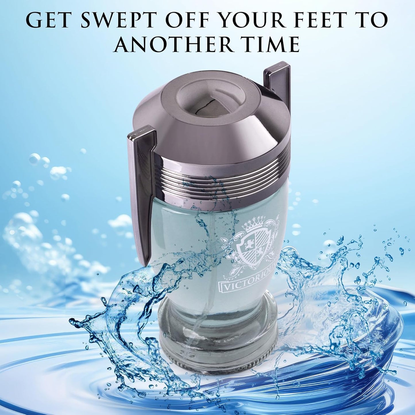 Victorious for Men Eau De Toilette - Woody & Aquatic Fragrance - Aromatic Bay Leaf & Jasmine & Woody Base of Guaiac Wood, Patchouli, Oak & Ambergris - Fresh & Sporty Composition - 100ml Spray Bottle