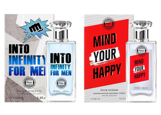 Hybrid & Company Mens 2 Pcs Mind Your Happy Young Into Infinity Eau De Perfum Vaporisateur Natural Spray