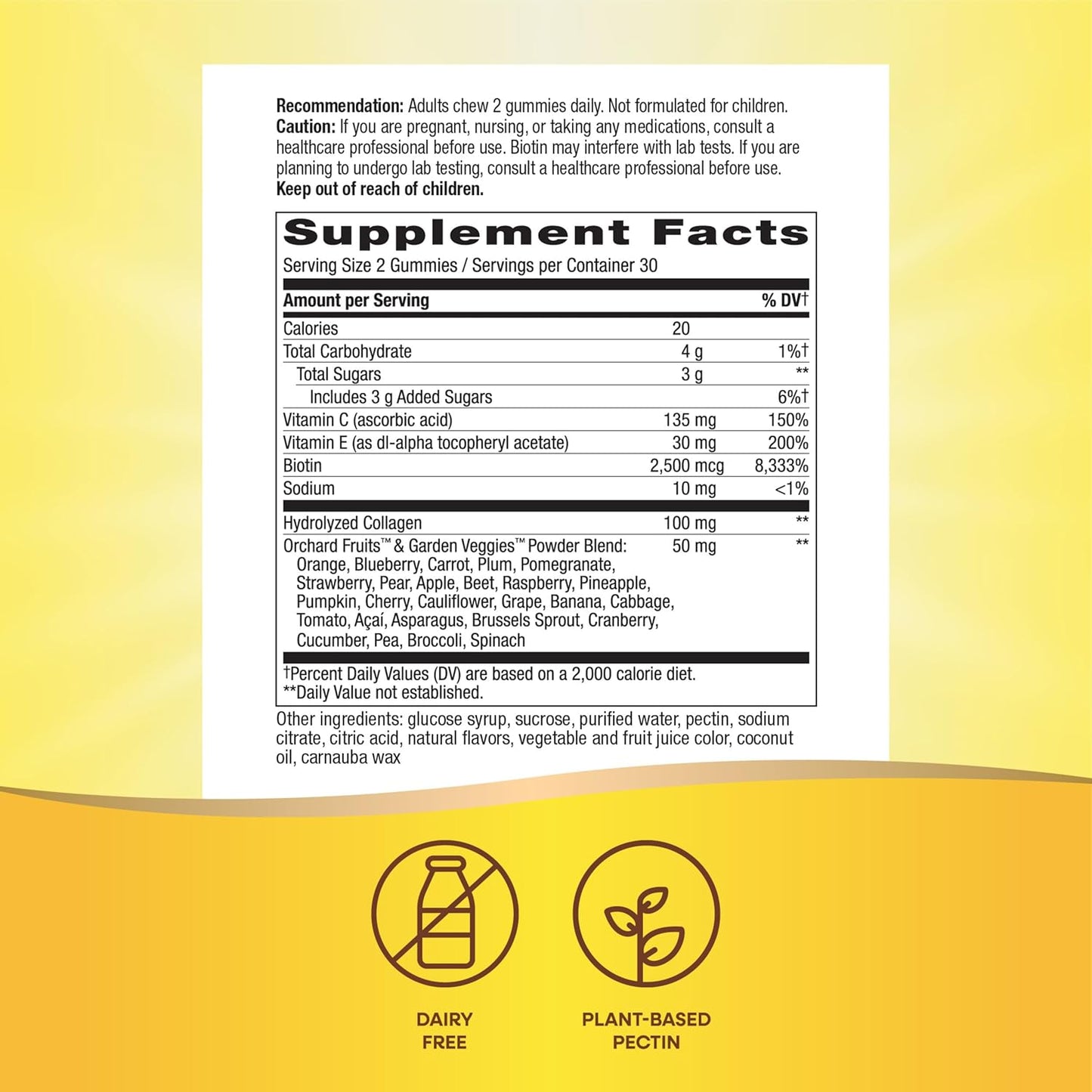 Nature's Way Alive! Hair, Skin & Nails Gummies, Advanced Beauty Formula*, with Biotin and Collagen, Strawberry Flavored, 60 Gummies (Packaging May Vary) (Pack of 2)