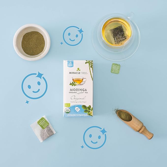 Miracle Tree - 3 Count of Organic Moringa Superfood Tea, 25 Individually Sealed Tea Bags, Original (Keto, Detox, Energy/Immunity Booster, Vegan, Gluten-Free, Organic, Non-GMO, Caffeine-Free)