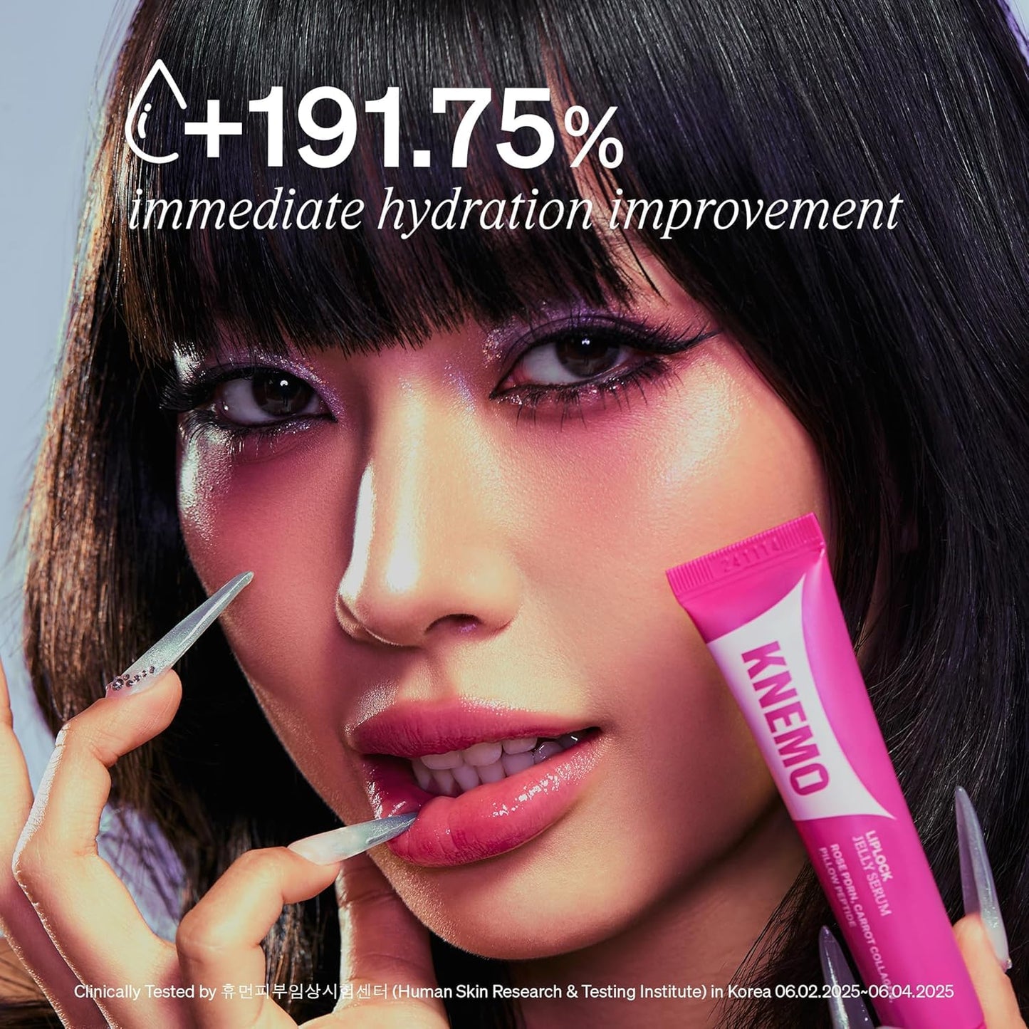 LipLock Jelly Serum, Korean Skincare for Dry Lips, Long-Lasting, Hydrating, Plumping, Glossy Mask with Rose PDRN, Carrot Collagen, Pillow Peptide, Moisturizing Tinted Lip Balm. (Grape Crush)