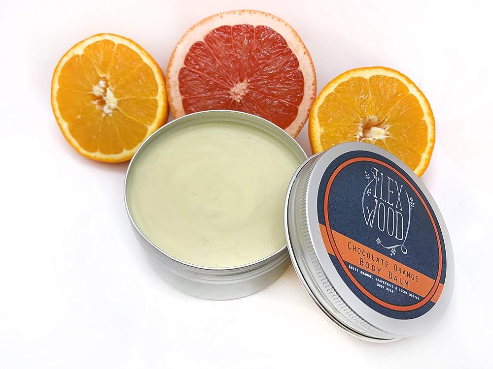 The Ilex Wood - Chocolate Orange Body Balm. Orange and Cocoa Butter Vegan Body Balm. 100% Natural Moisturising Body Butter Cream. - 250ml (8.45 fl oz)