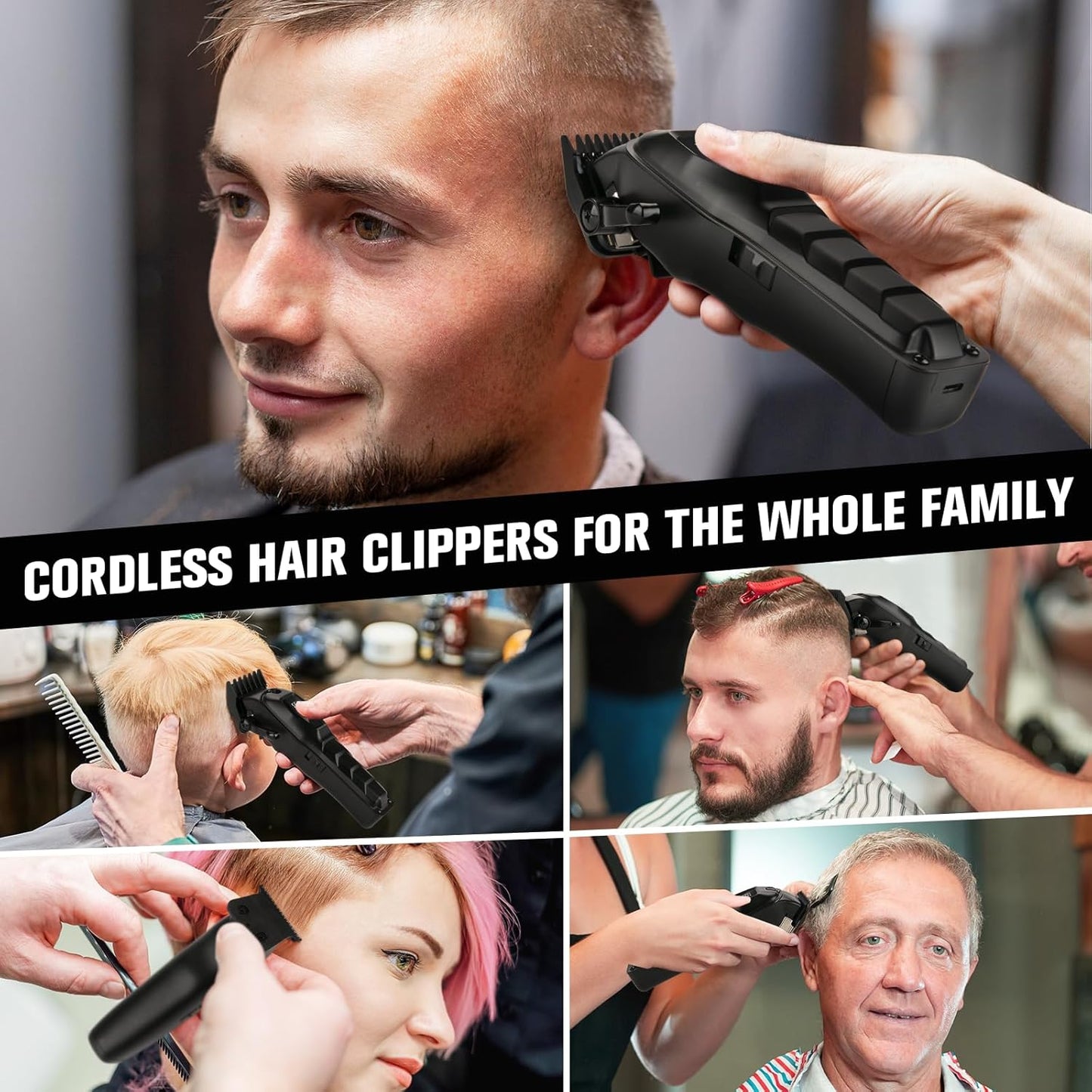 Hair Clippers for Men Professional Hair Trimmer Powerful Beard Trimmer Hair Cutting Grooming Tool