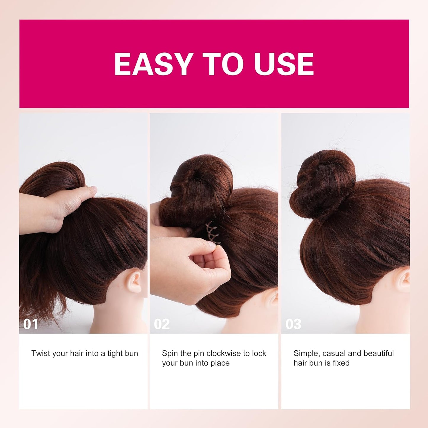 30 Pcs Spiral Hair Pins, 3 Colors Spin Pins for Hair, Alloy Spiral Bobby Pins, Bun Twist Spiral Hair Pins with Non-scratch Rounded Tips for Women (2.36 Inches)