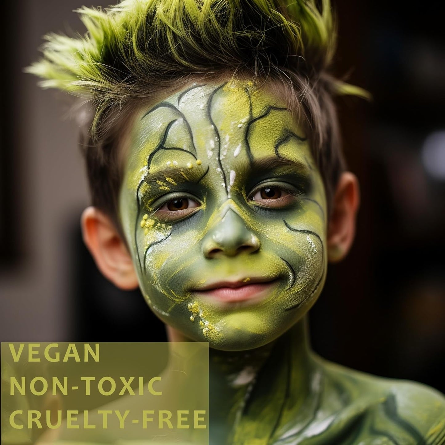 Ogre Green Face Paint Stick, Green Eye Black Stick for Sports, Shrek Costume Gamora Witch Face Paint High Pigmented Paint for Halloween Special Effect Sfx Makeup