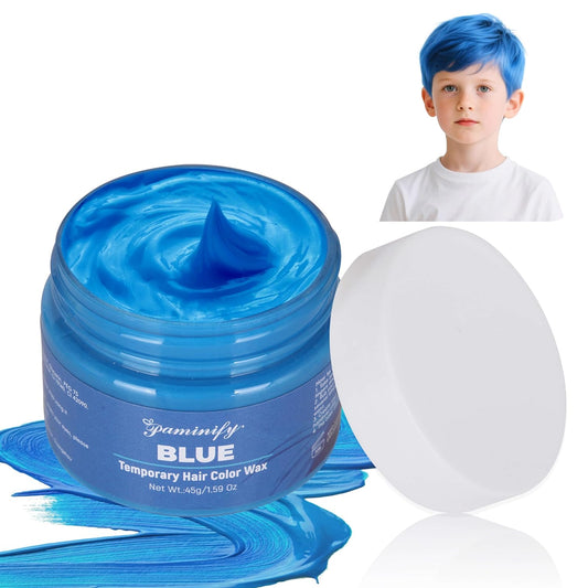 Blue Temporary Hair Color Dye for Kids Girls,Washable Temporary Hair for Halloween,Instant DIY Hair Dye Coloring Gel Cream for Cosplay Carnival Sport Events Birthday Party,1.59oz