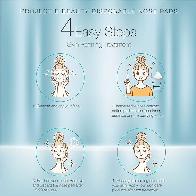 100pcs Disposable DIY Non-Woven Nose Mask Paper by Project E Beauty | Cotton Nose Care Mask | For Skincare & Spa Salon Use | Nose Paper for Toner, Serum, or Lotion (100, Nose Shaped)