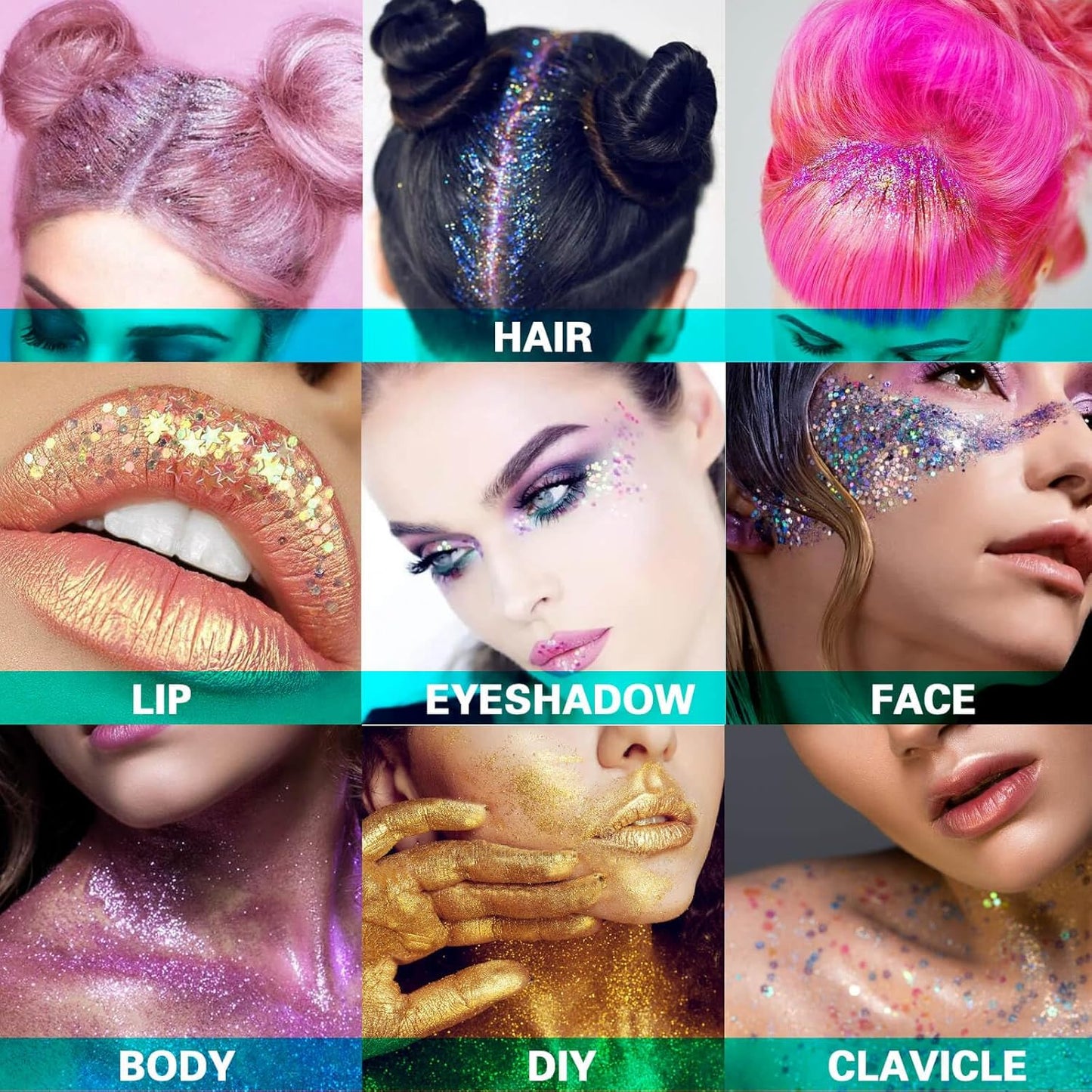 MEICOLY Silver Body Glitter,Music Festival Outfits for Women,Face Glitter Gel Festival Accessories,Chunky Glitter Face Paint,Mermaid Sequins Hair Glitter Makeup,Sparkle Body Glitter Gel for Women Kids