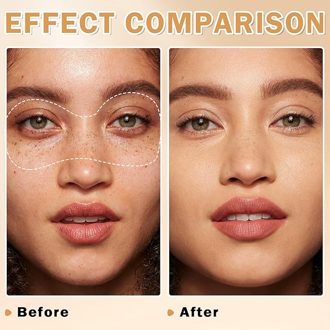 CAHIUYOA Mineral Sun Screen Eye Cream Under Eye Cream for Dark Circles and Fine Lines Travel Size Mineral Eye Cream - 01 Light