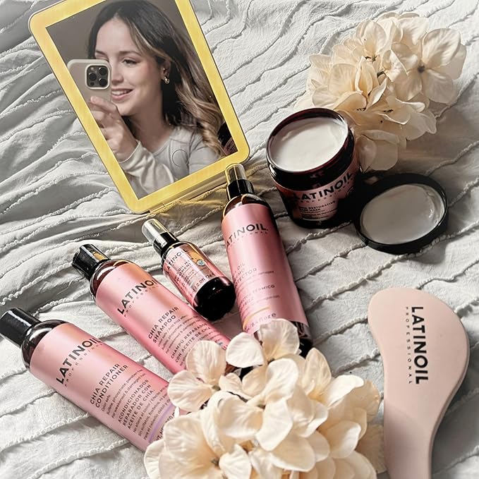 Chia Oil Hydration Hair Mask, Hair Mask for Damaged Hair, Deep Conditioning Hair Mask with Chia Oil, Antioxidants and Omega 3-6-9, Hair Treatment for Dry Damaged Hair, 250 mL