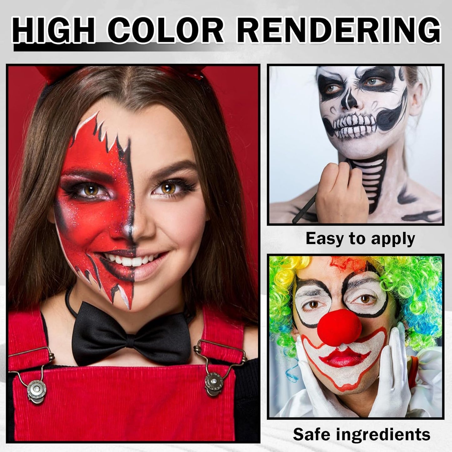 Red White and Blue Face Paint Sticks Professional Eye Black Baseball Football Softball,Cream Blendable Body Paint for Halloween Zombie Vampire Makeup（Blue/White/Red Face Paint Sticks)