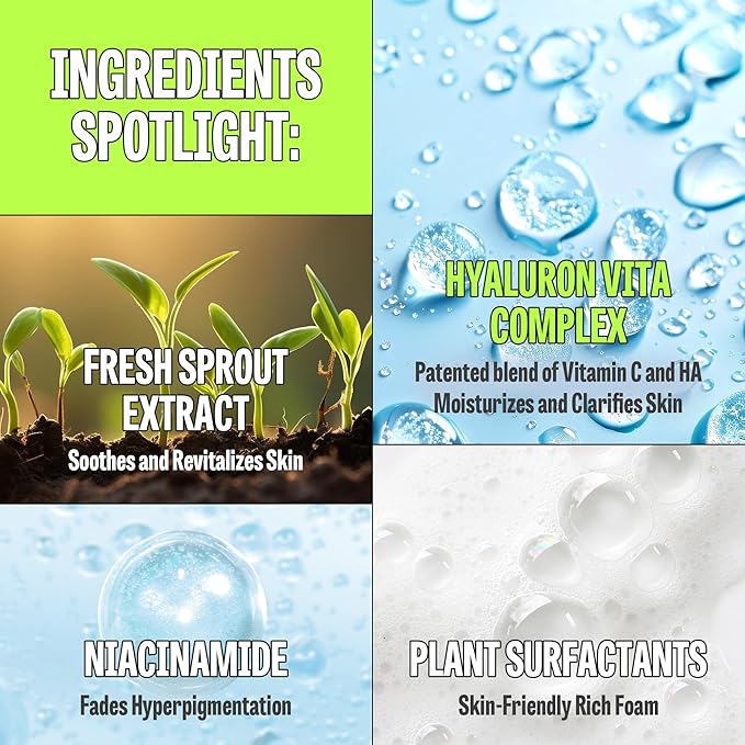 [K-Beauty] Hyaluron Vita Oil to Foam - All-in-One Korean Face Wash Oil Based Foaming Facial Cleanser - Pore Minimizing & Blackhead Remover - Makeup Deep Cleansing Oil for Dry Skin (3.88 fl oz)