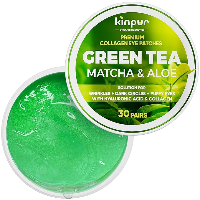 Eye Masks for Dark Circles and Puffiness – Hydrating Eye Patches with Collagen Hyaluronic Acid Green Tea & Aloe - Under Eye Treatment for Women and Men 30 Pairs