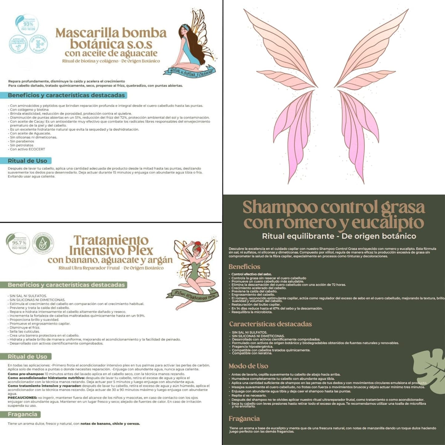 Aftercare for Ritual Botánico Keratina Orgánica | Treatment to Straighten, Repair and Relax Hair | All Natural, Organic & Vegan Ingredients | Product of Colombia (3 Piece Kit-Grasa Shampoo)