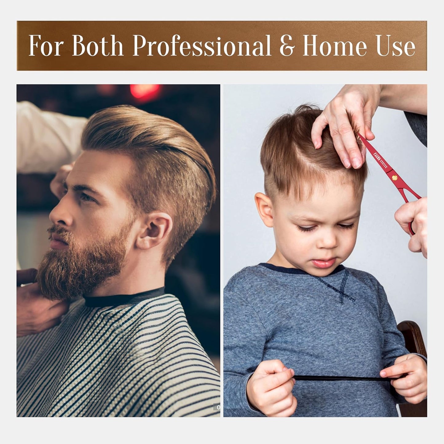 Facón Hair Cutting Scissors - Professional Hair Scissors 6.5 Inch Razor Edge Barber Shears Salon Hair Cutting Shears - Japanese Stainless Steel - Precision Cutting Premium Shears for Men, Women & Kids