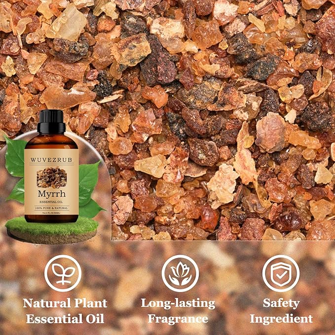 Myrrh Essential Oils 60ML, Pure Myrrh Essential Oil for Aromatherapy Diffuser - 2 Fl Oz