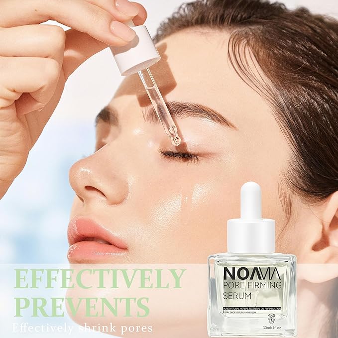 Pore Firming Ampoule, Pure Natural Herbal Extracts Face Serum, Pore Minimizer for Sebum Control and Pore Care, Gentle&Non-Irritating, Suitable for Sensitive Skin（1fl.oz）