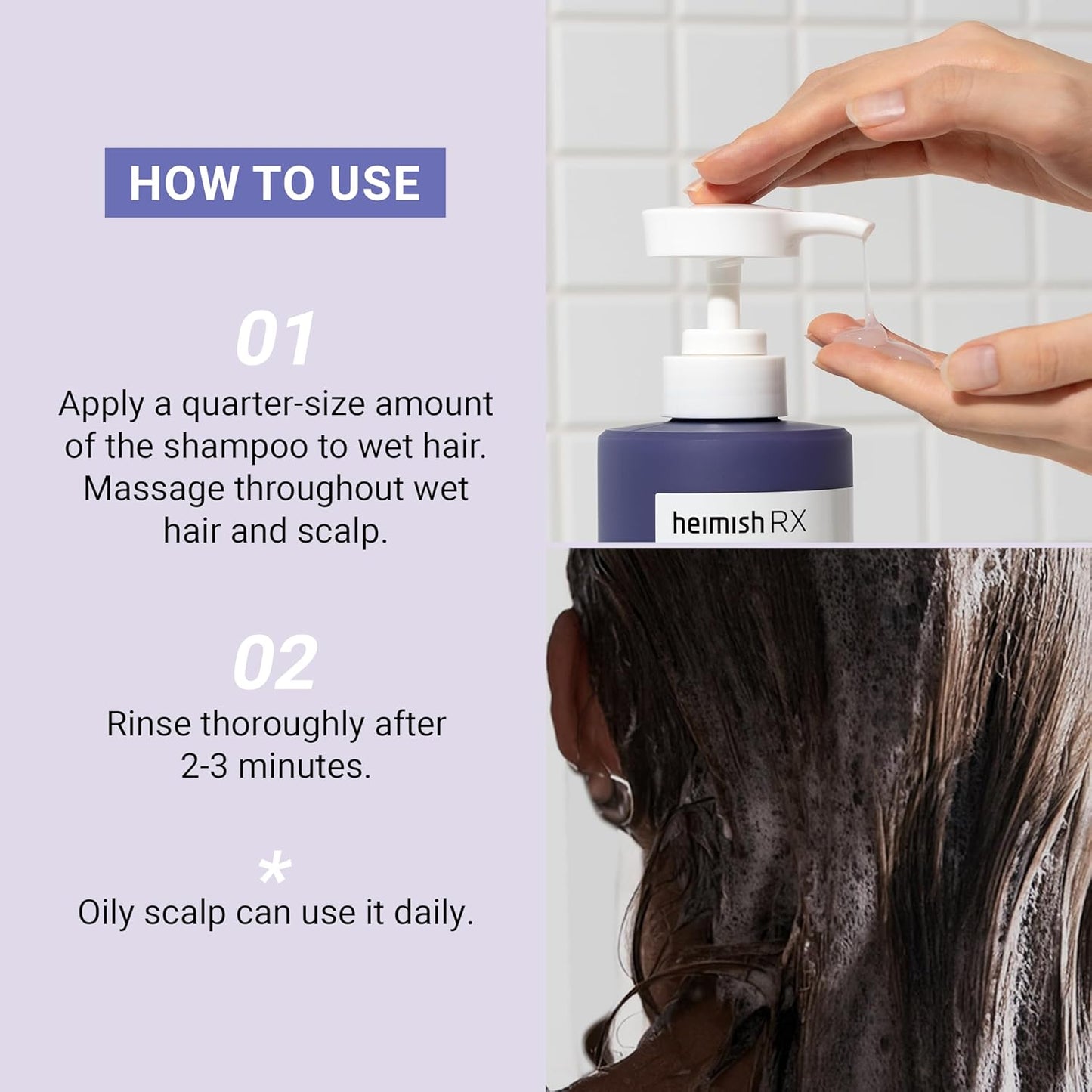 HEIMISH RX Amino Biotin Revitalizing Shampoo - Hair Treatment for Gentle Cleansing, Hydrating, Volumizing, Itchiness Relief, For All Types of Hair & Scalp with Amino Acid, Biotin, 400ml (13.52 fl.oz)