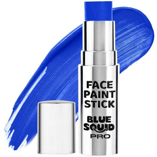 Blue Squid PRO Blue Face Paint Stick - Waterproof Blue Body Paint for Skin Adults & Kids Eye Black Baseball, Eyeblack Softball - Hypoallergenic Twist-Up Non-Toxic Makeup Stick for Cosplay, Sports, SFX