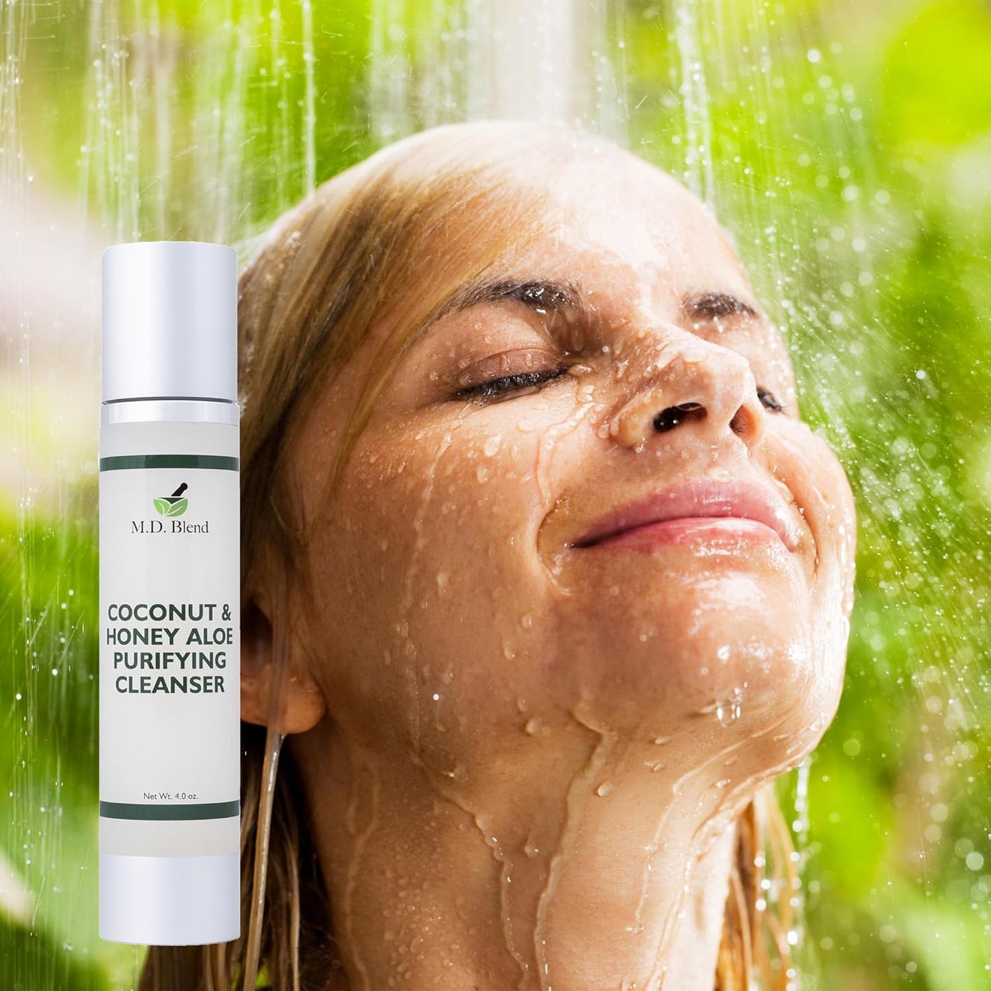 Face Cleanser + M.D. Vascular Supplement – Organic Foaming Wash with Coconut & Honey Aloe + Garlic, Ginger, L-Arginine Formula – Clean Beauty & Wellness Bundle