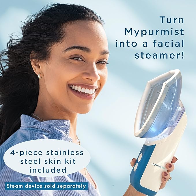 Mypurmist Facial Steam Mask Accessory - Convert Mypurmist Free/2 into Professional Facial Steamer, Hydrate Skin, Unclog Pores, Includes 4-Piece Skin Kit for Blackhead Removal