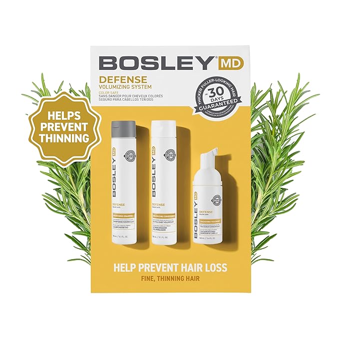 BosleyMD BosRevive KIT for Visible Hair Thinning (Color Safe), Starter Size (30 Days)