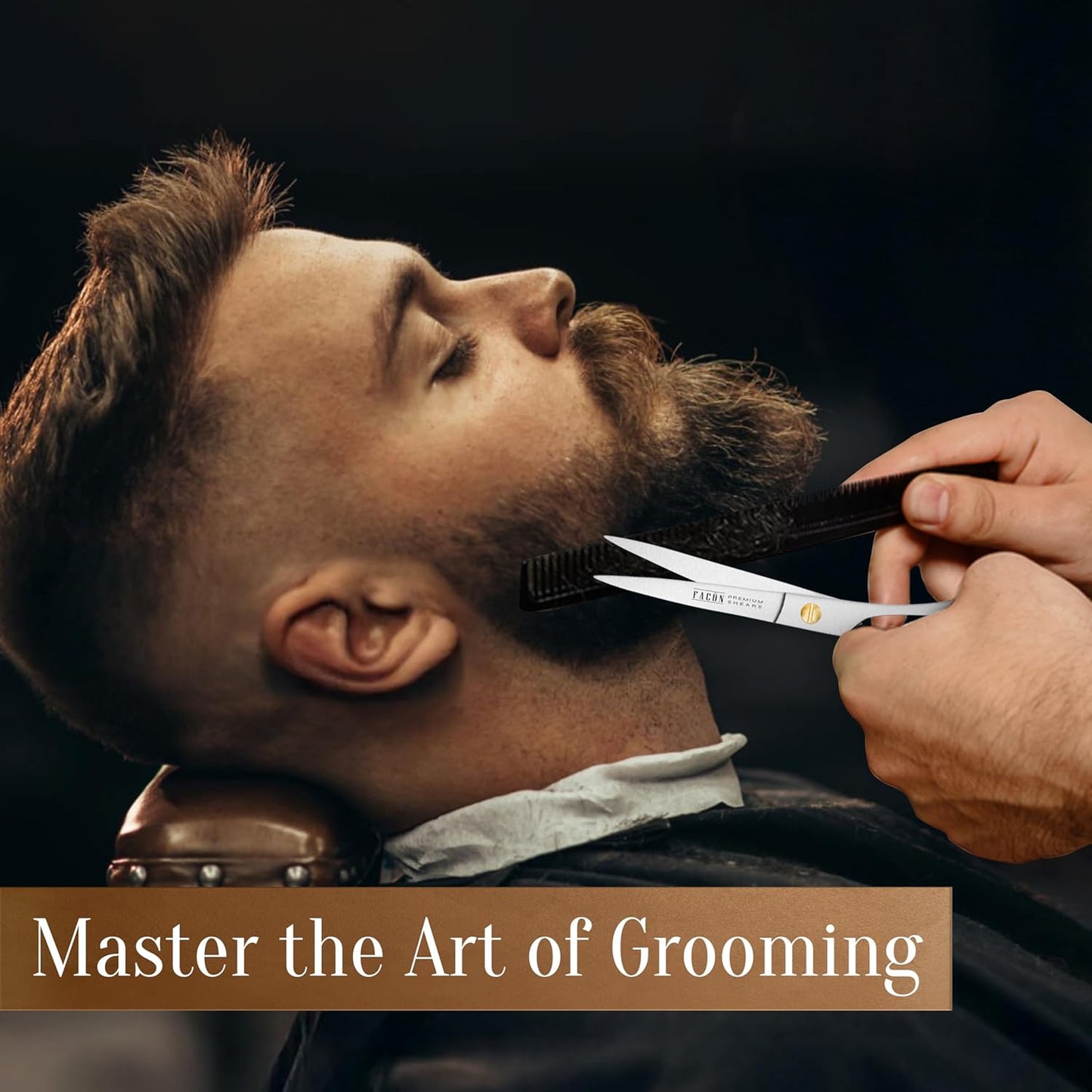 Facón Hair Cutting Scissors - Professional Hair Scissors 6.5 Inch Razor Edge Barber Shears Salon Hair Cutting Shears - Japanese Stainless Steel - Precision Cutting Premium Shears for Men, Women & Kids