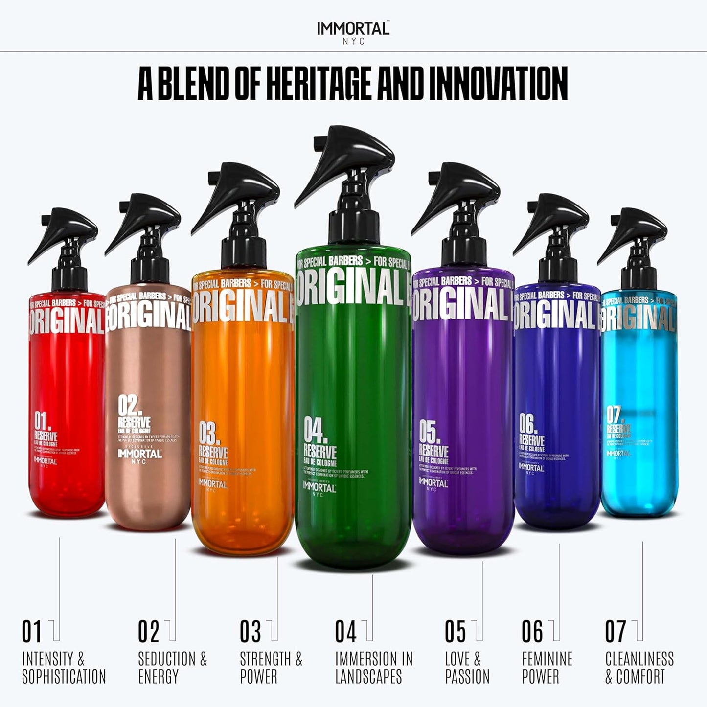 Immortal NYC Reserve 07, After Shave Spray Body/Face Men's Cologne, 17 oz - Exclusive Barbers - Softens Skin - Refreshes/disinfects and Relieves Face and Skin - Moisturizing Formula After Shaving