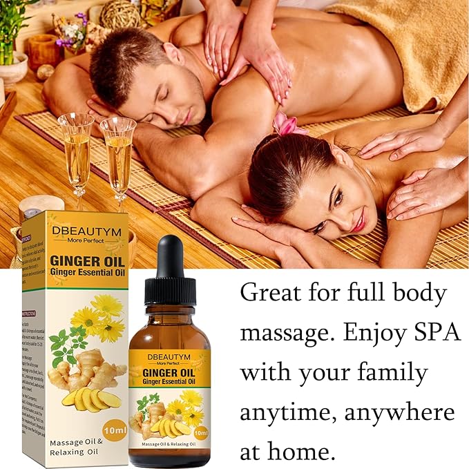 12 Pack Ginger Oil Lymphatic Drainage Massage Oil, Vitamin E Oil For Skin, Belly Lymphatic Drainage Ginger Oil -Arnica Ginger Oil for Lymphatic Drainage,Warming Sore Muscle Massage Oil Plant Aroma Oil