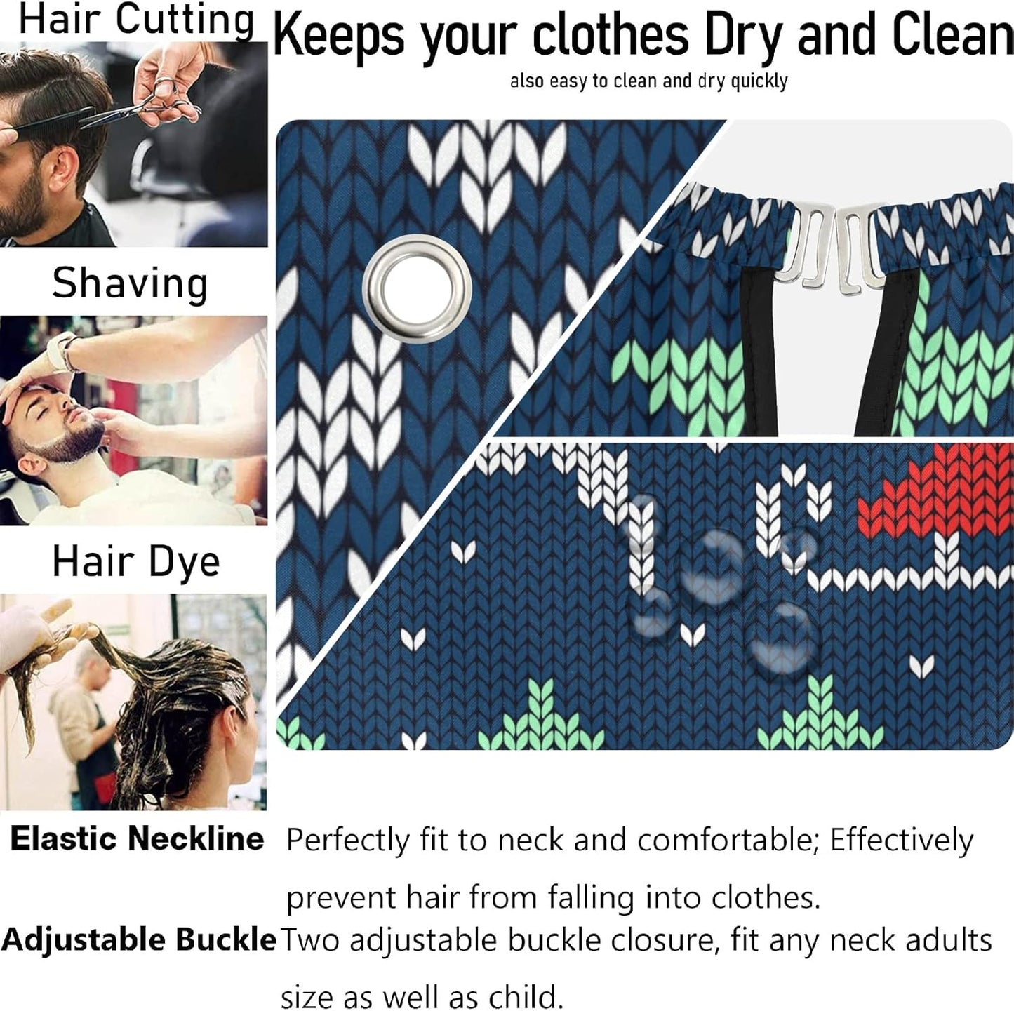 Barber Capes Polyester Hair Cutting Salon Cape with Snaps Beard Bib Hairdresser Gown Stylist Cape For Men Women