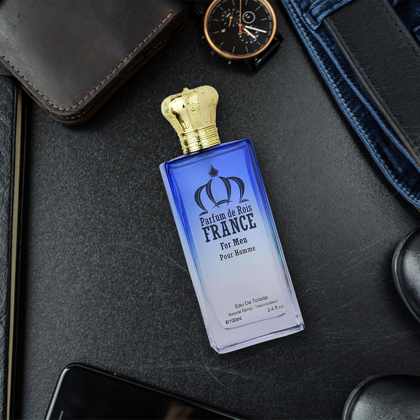 Parfum de Rois Sensual Woody Fragrance for Men | Long Lasting Cologne Aromatic Scent, Eau de Parfum Natural Spray - Great Holiday Gift, 3.4 Fl Oz/100 Ml