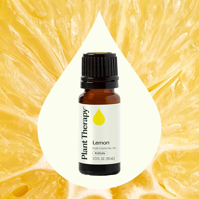 Plant Therapy Lemon Essential Oil for Diffusing, 10 mL (1/3 oz) 100% Pure, Undiluted, Natural Aromatherapy, Lemon Oil for Skin & Cleansing, Energizing & Uplifting, Therapeutic Grade