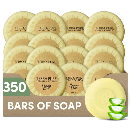 Terra Pure Bar Soap, Travel Size Hotel Amenities, 1.25 oz (Pack of 350)