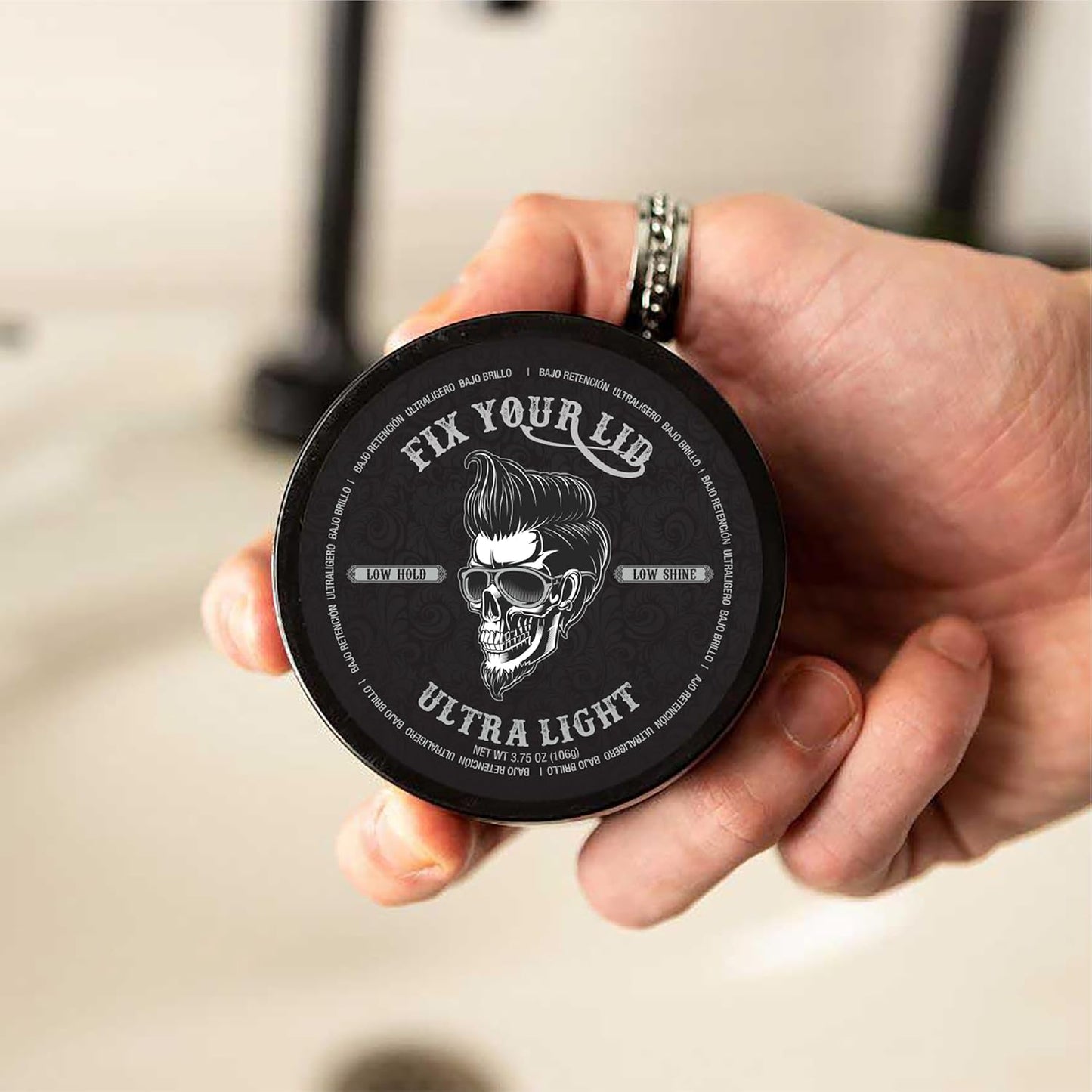 Fix Your Lid Ultra Light Pomade for Men - Water-Based Pomade with Low Hold and Low Shine - Match All Men’s Hair Types & Styles - Easy to Wash Out - 3.75 oz