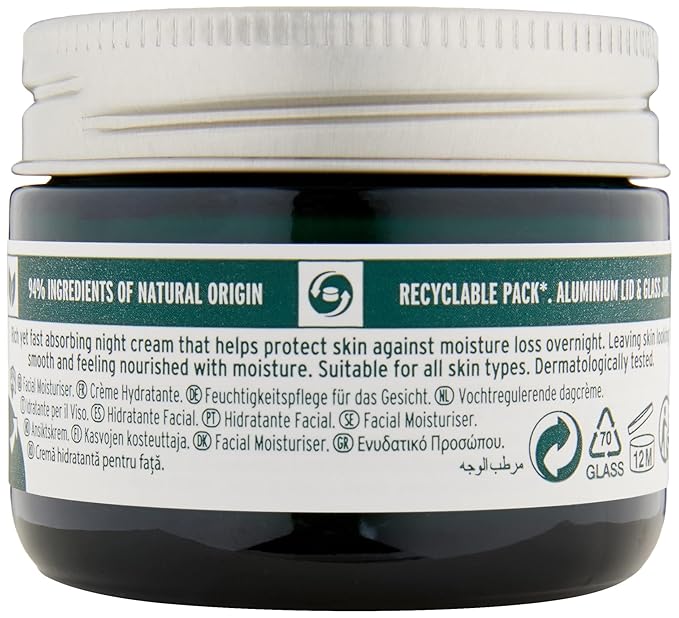 The Body Shop Vitamin E Night Cream, For All Skin Types, Vegan, 1.6 Oz