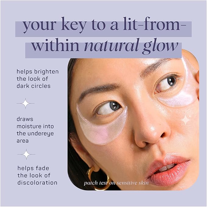 SpaLife Beauty Stargazing Radiating Under Eye Masks – Hydrogel Eye Patches for Dark Circles, Puffy Undereyes, & Discoloration with Vitamin C & Snow Mushroom – 2-in-1 Skincare Treatment – 24 Pairs