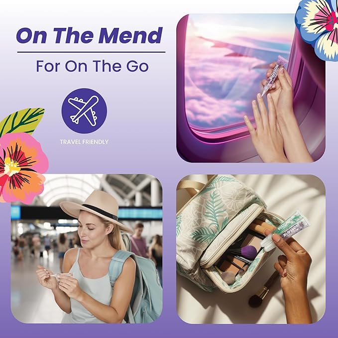 Blossom Cuticle Oil Pen for Nails, On the Mend Scented Travel Nail Oil for Growth and Strength, Infused with Real Flowers 0.34oz, Rose