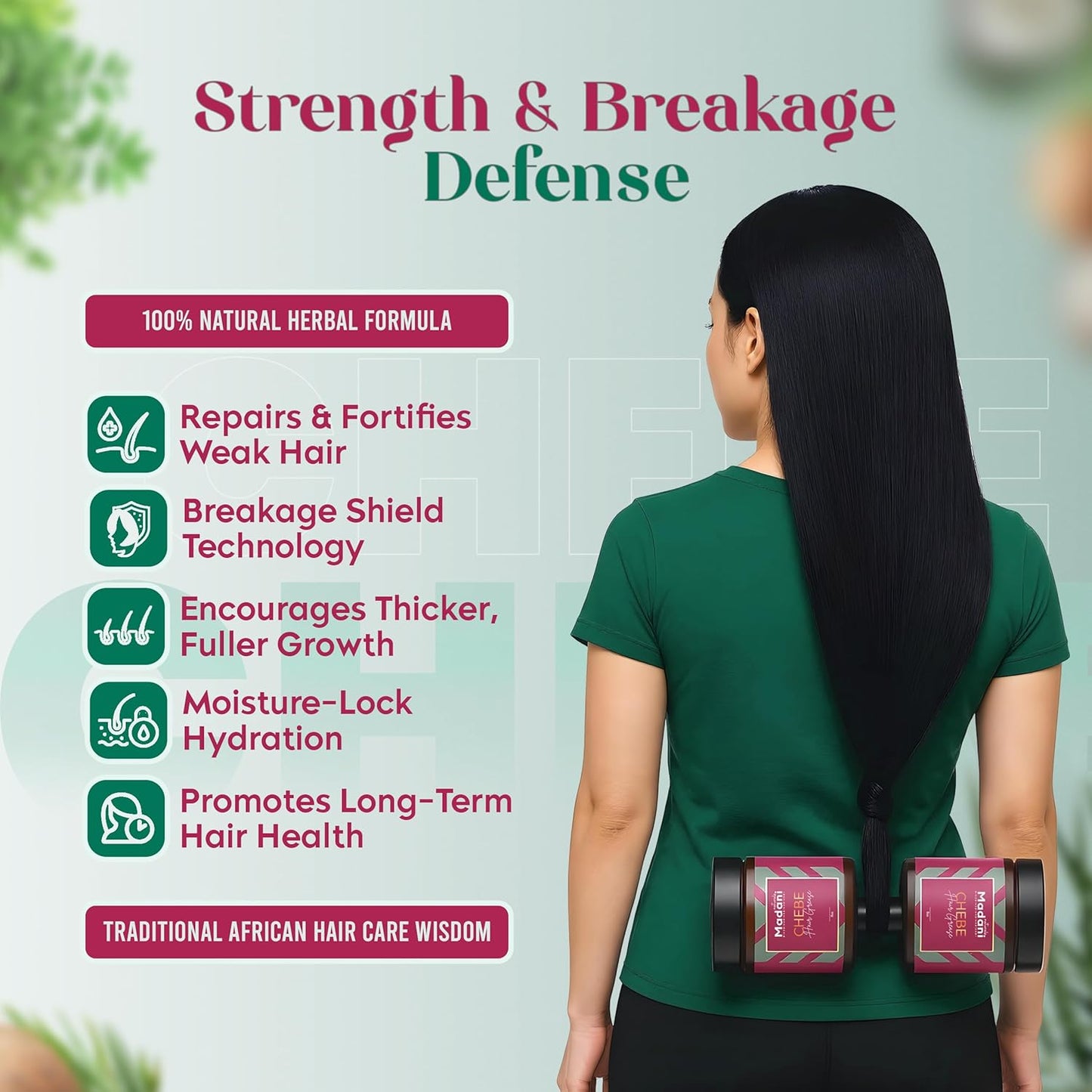 Chebe Hair Growth Grease with Rosemary Oil - Hair Thinning and Hairloss Treatment for Men & Women, Vegan Hair Regrowth Butter, Scalp Moisturizer