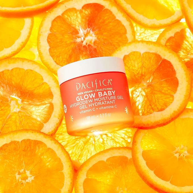 Pacifica Glow Baby Hydrodew Gel Moisturizer – Vitamin C & Niacinamide Dewy Face Gel for Glowing Skin, Lightweight Oil-Free Daily Moisturizer for Brightening & Hydration, Vegan & Clean Beauty Formula